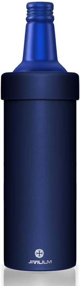 16oz Slim Aluminum Beer Bottles holder (Navy Blue) | Vacuum insulated stainless steel cooler