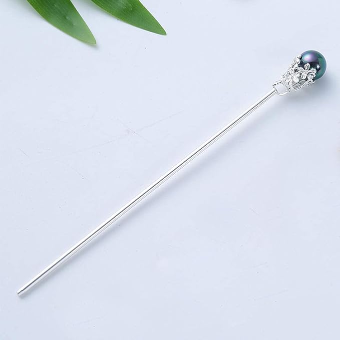 1 Pack Chinese Hair Stick for Long hair Metal Hair Pins 6" for Buns Vintage Hair Sticks for Women Daily Party