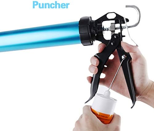 Sealant Sausage Caulking Gun Aluminium-600ml/20oz - 12:1 Thrust Ratio (Blue)