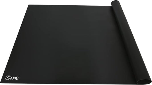 Extra Large Silicone Mat Kitchen Counter Heat Resistant Table Mat 36" x 24" | Place Mats, Countertop Protector , Thick Placemats Washable Silicone Mats for Kitchen Counter Dining Table Mat, Black , Sapid