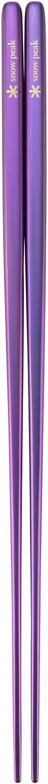 Snow Peak Titanium Chopsticks - Essential & Durable Camping Cutlery - Titanium Chopsticks with Carry Case for Convenient Storage & Packing - Utensils for Camping, HIking & Home - Purple