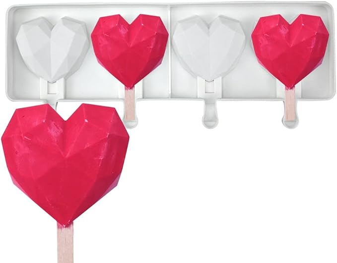 Popsicles Molds, Cake Pop Mold 4 Cavities Ice Pop Cakesicle Molds Silicone Ice Cream Mold, Silicone Popsicle Molds, Ice Pop Mold, Silicone Popsicles Molds for Kids, Reusable Popsicle Maker