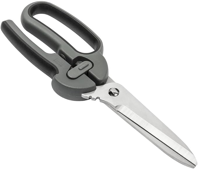 Kuhn Rikon Pro Kitchen Shears Plus | Heavy-Duty Stainless Steel Blades, Built-In Herb Stripper, Bottle Opener