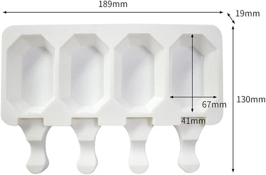 Popsicles Molds, Cake Pop Mold 4 Cavities Ice Pop Cakesicle Molds Silicone Ice Cream Mold, Silicone Popsicle Molds, Ice Pop Mold, Silicone Popsicles Molds for Kids, Reusable Popsicle Maker