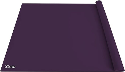 Extra Large Silicone Mat Kitchen Counter Heat Resistant Table Mat 36" x 24" | Place Mats, Countertop Protector, Thick Placemats Washable Silicone Mats for Kitchen Counter Dining Table Mat, Purple, Sapid