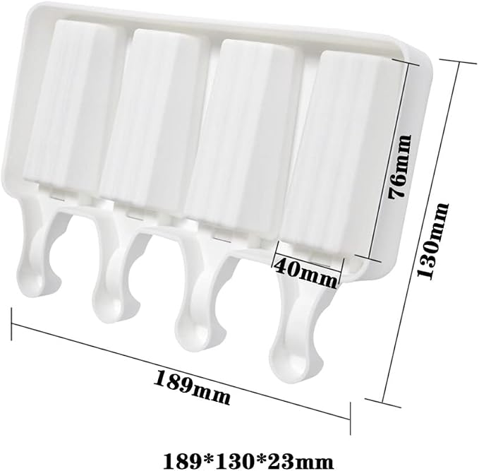 Surakey Ice Cream Silicone Mold Popsicle Silicone Mold Soft and Smooth Mould for DIY Homemade Ice-Lolly Ice Cream Ice Candy Cake Pop Maker Mold Non-Stick & Easy Release, Type 12
