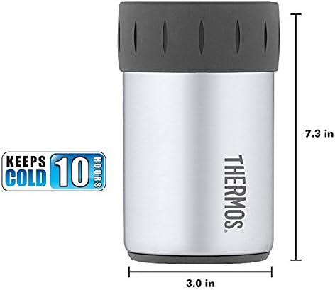 THERMOS Stainless Steel Can Insulator | 12 Ounce | Vacuum Insulated | Sweat-Proof | Pack of 6