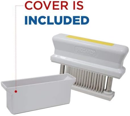 Jaccard 200348T, 48 Blade Durable Meat Tenderizer with Stainless Steel Razor Sharp Needle, Cooking Gadget for Tenderizing Chicken, Beef, Pork, Veal, BBQ, Yellow