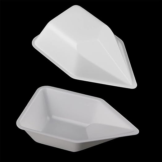 15 Pieces Weigh Boats Boat-Shaped Pour Boats Weighing Boats 10ml 70ml 150ml Plastic Scale Trays Plastic Weigh Dishes Lab Dish Container Lab Weighing Dishes for Weighing Mixing(White, 3 Size)
