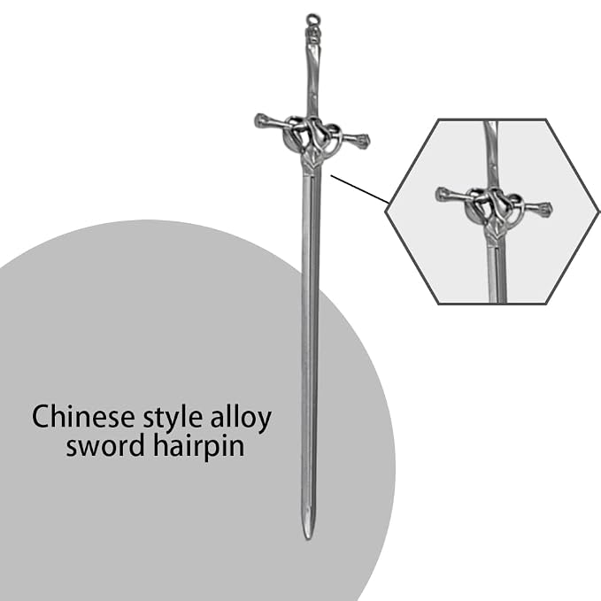 2 Pcs Vintage Girls Hair Chopsticks Comics Chinese Style Hair Pin Women Styling Hair Stick Hairpins for Long Hair, Hair Accessories (Black)