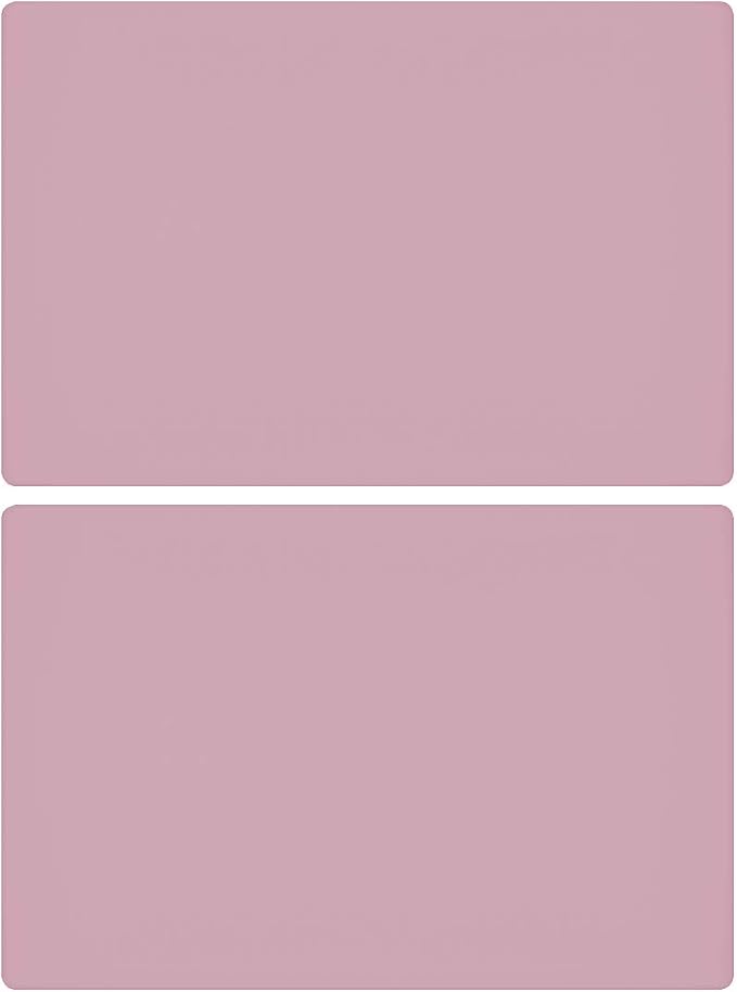 23.6'' by 15.7''Flexible Silicone Placemat Non Slip Waterproof Heat Resistant Dinner Table Mat (Light Pink-2 Pcs)