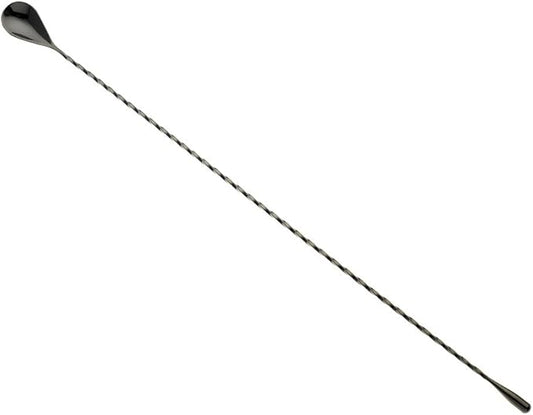 Barfly Bar Spoon, Teardrop End 19 5/8" (50.0 Cm), Gun Metal Black
