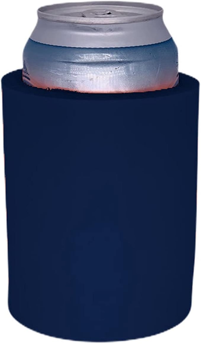 Blank Thick Foam Old School Can Cooler (Navy Blue)