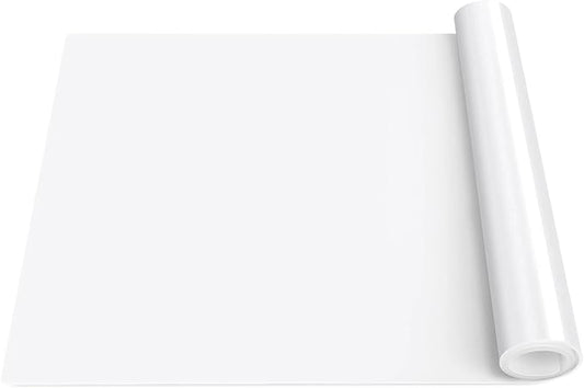 Silicone Placemats, Food-Grade Non-Slip Waterproof, Dining, Stain Resistant, Countertop Protector, Kitchen Counter Mat, Heat Resistant, Baking mat Dishwasher Safe (25.6"×17.7"-1p Thicken, Translucent)