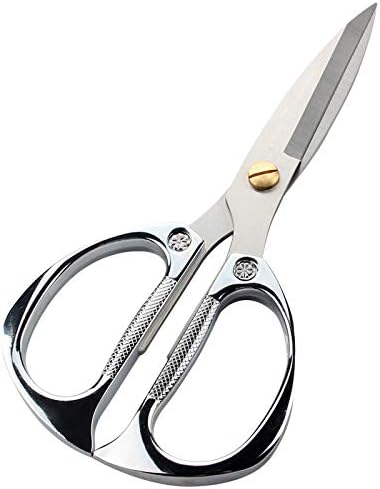 Multi-purpose Kitchen Shears Scissors, Heavy Duty Stainless Steel Scissors with Strong Straight Edge Snips (Silver)