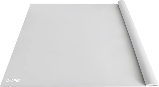 Extra Large Silicone Mat Kitchen Counter Heat Resistant Table Mat 36" x 24" | Place Mats, Countertop Protector , Thick Placemats Washable Silicone Mats for Kitchen Counter Dining Table Mat , Grey , Sapid