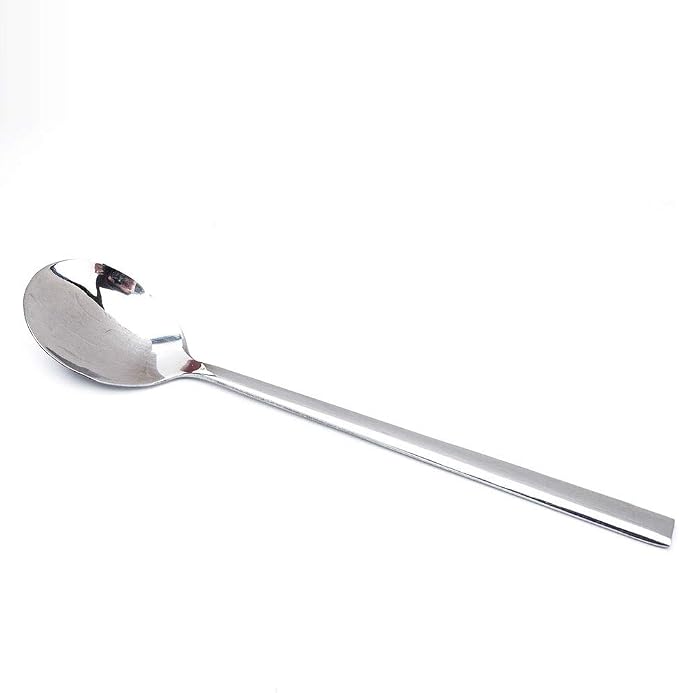 Polished Stainless Steel Spoons and Chopsticks Set, Korean Chopsticks and Spoons tableware with long-hand, Reusable, set of 3-silver