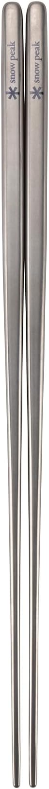 Snow Peak Titanium Chopsticks - Essential & Durable Camping Cutlery - Titanium Chopsticks with Carry Case for Convenient Storage & Packing - Utensils for Camping, HIking & Home - Silver