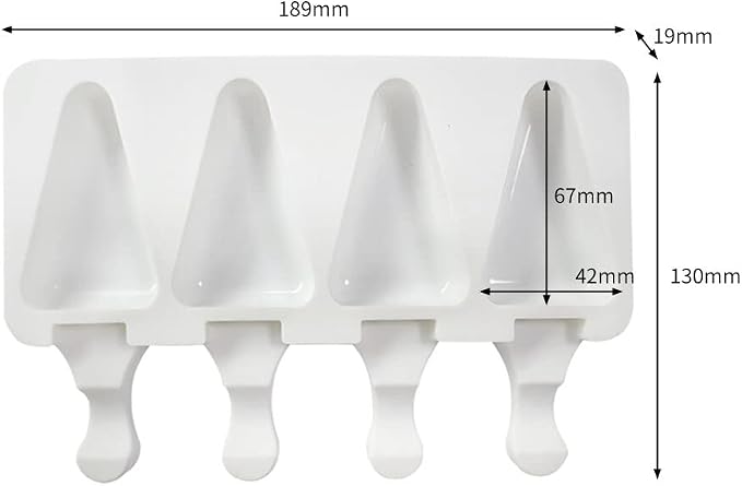 Popsicles Molds, Cake Pop Mold 4 Cavities Ice Pop Cakesicle Molds Silicone Ice Cream Mold, Silicone Popsicle Molds, Ice Pop Mold, Silicone Popsicles Molds for Kids, Reusable Popsicle Maker