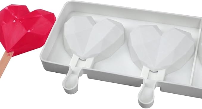 Popsicles Molds, Cake Pop Mold 4 Cavities Ice Pop Cakesicle Molds Silicone Ice Cream Mold, Silicone Popsicle Molds, Ice Pop Mold, Silicone Popsicles Molds for Kids, Reusable Popsicle Maker