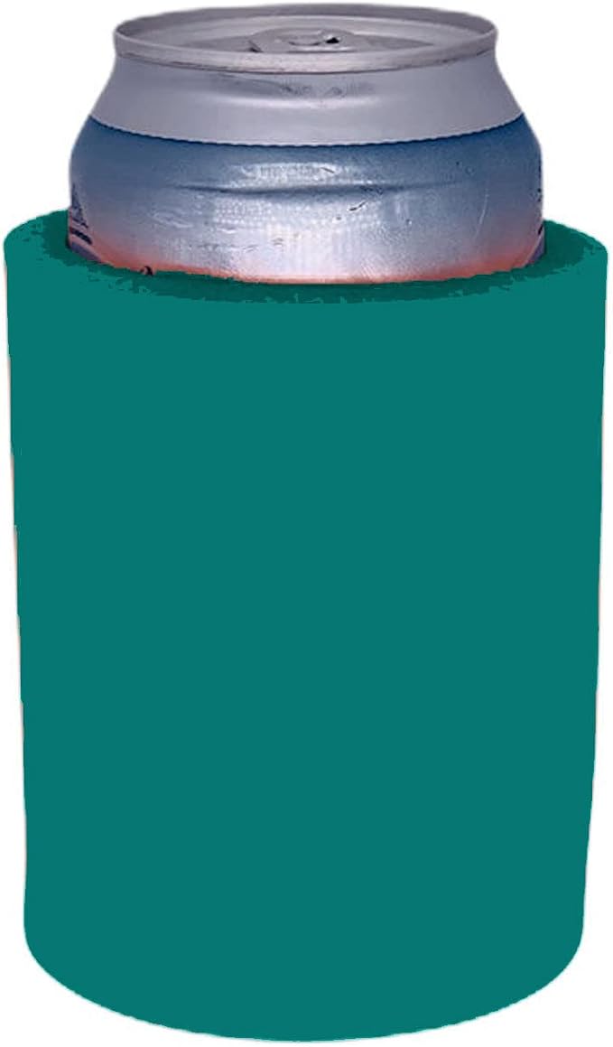 Blank Thick Foam Old School Can Cooler (2 Pack, Turquoise)
