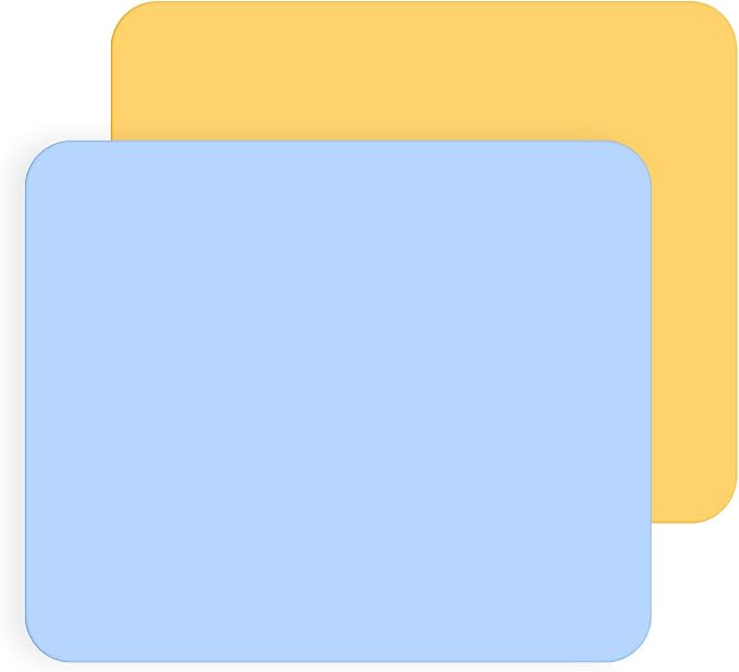 JJUNW 2pcs Small Silicone Mats for Crafts, Multi-Purpose Counter Pad Placemat Table Mat for Epoxy Resin Molds, DIY Art Crafts, Kitchen,Dining (9.45x7.87 inches)(Blue + Yellow)