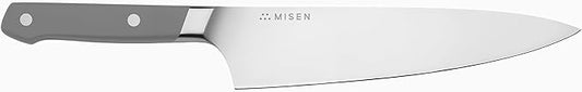 Misen 8" Chef Knife – High Carbon Japanese AUS-10 Stainless Steel – Hybrid German & Japanese Blade – Precision Kitchen Knife for Professionals & Home Cooks – Ultimate Cutting Performance - Gray