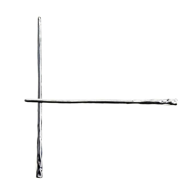 YILE Set of 2 Hair Sticks Chinese Hairpin Metal Hair Accessories Classic Hair Accessories for Women Lady Girls (Silver)