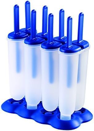 Tovolo Twin Popsicle Mold with Sticks Reusable Ice Pop Molds for Flavored Popsicles Treats Frozen Snacks, Silicone Popsicle Maker with Stand for the Freezer BPA Free Dishwasher Safe (Pack of 24)
