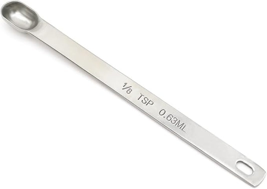 1PCS 1/8tsp (0.63ml) Single Measuring Spoon, Stainless Steel Long Handle Individual Teaspoons Only
