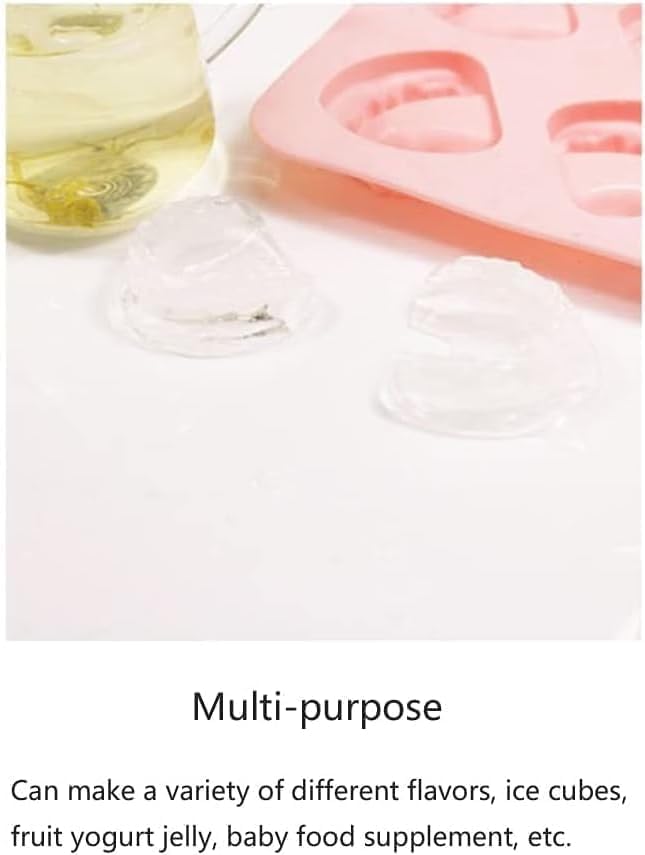 2Pcs Pink 4 Hole Denture Teeth Shaped Ice Cube Mold Silicone Ice Tray DIY Ice Cream Funny Gag Gift For Dentist Seniors Ice Tray Molds, Ice Cube Molds and Trays