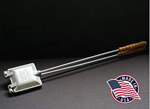 C. Palmer Aluminum Campfire Cooking Sandwich Maker, Long Handle Mountain Pie Maker, Made in America