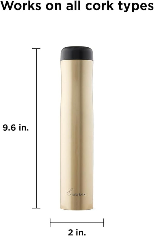 Rabbit Automatic Electric Corkscrew - Hands-Free Wine Opener with Integrated Foil Cutter, Rechargeable Cordless Electric Bottle Opener for All Cork Types - Barware Essential & Kitchen Tools