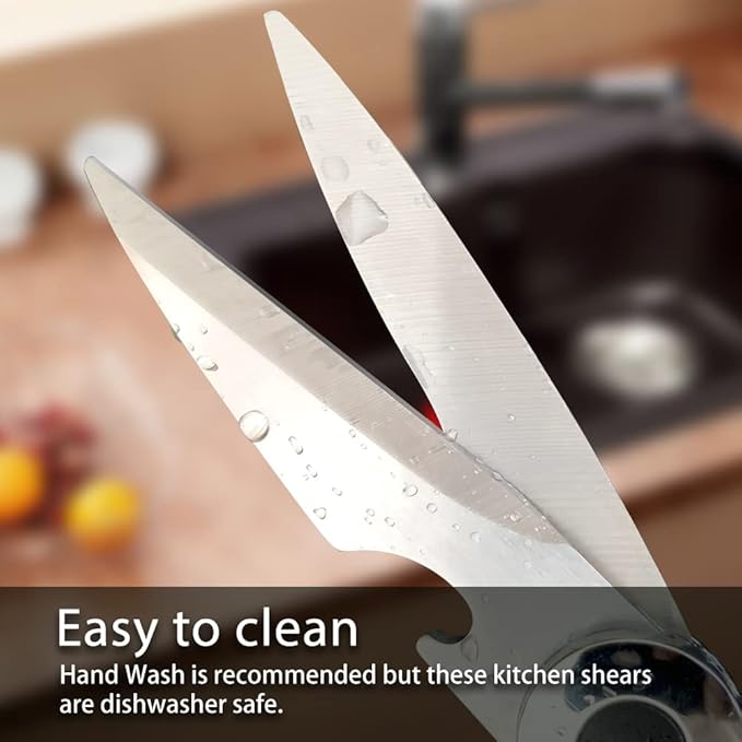 Kitchen Scissors 2 Pack Shears All Purpose Heavy Duty Sharp for Food | Multipurpose, Utility Sharp, Dishwasher Safe, For Poultry, Meat, Vegetable