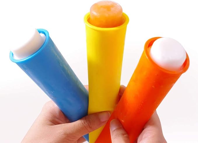 Silicone Ice Pop Molds,Popsicle Maker Molds,8 Vibrant Colors,Set of 8