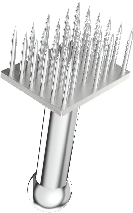 Professional Meat Tenderizer with 28 Stainless Steel Sharp Needle Blade Mallet Heavy Duty Cooking Tool for Tenderizing Beef Turkey Chicken Steak Veal Pork Fish Christmas Cooking Set