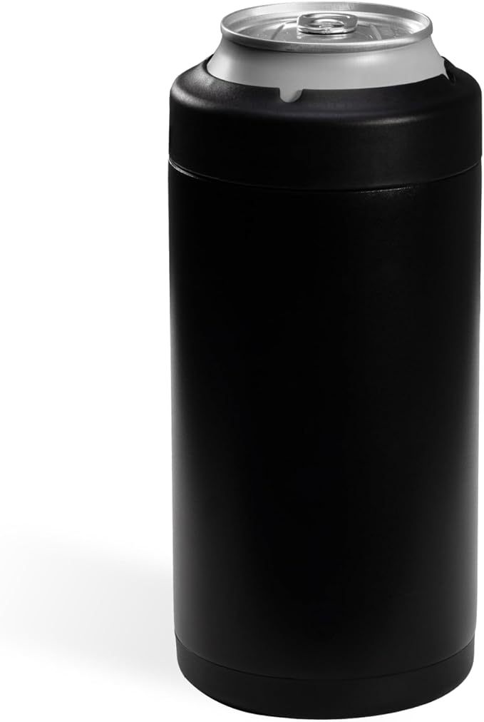 HydroJug Tall Can Cooler 16 oz, Stainless Steel Can Holder, Black