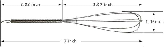 CHuangQi (Pack of 12) 7 inch Stainless Steel Whisk for Cooking, Blending, Whisking, Beating, Stirring, Balloon Whisk/Kitchen Whisk