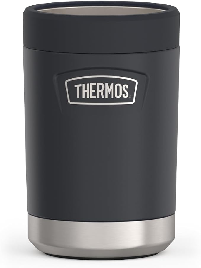 THERMOS ICON SERIES, Beverage Can Insulator - 12 Ounce, Granite - Vacuum Insulated Stainless Steel
