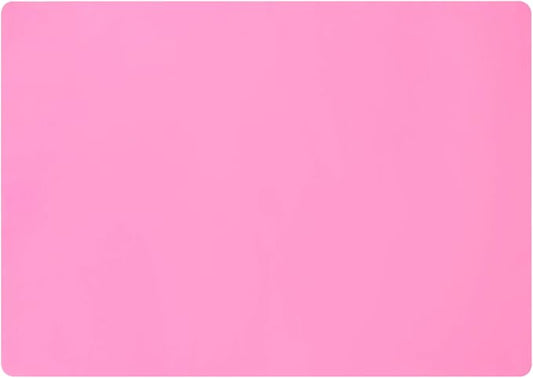 Extra Large Silicone Mats for Countertop, 28" by 20" Multipurpose Mat, Counter Table Protector, Desk Saver Pad, Placemat Nonstick Nonskid Heat-Resistant Pad, Pink