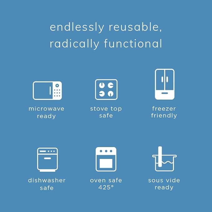 Stasher Premium Silicone Reusable Food Storage Sandwich Bag, Blue, Microwave, Sous Vide, Dishwasher, Oven and Freezer Safe, BPA Free, Leak-free, Eco-friendly, 28 Oz (Pack of 2)