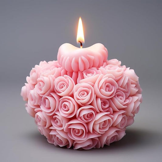 Rose Flower Heart Peony Resin Casting - Resin Casting Silicone Molds for Home Decor & Candle Making Wave Spiral Mold