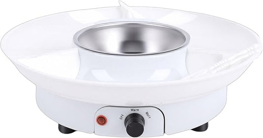 2 in 1 Electric Fondue Set & Smores Maker Tabletop Indoor Kit, Detachable Serving Trays, Smores Station Chocolate Melting Pot, Movie Night Supplies & Housewarming Gifts (US Plug)