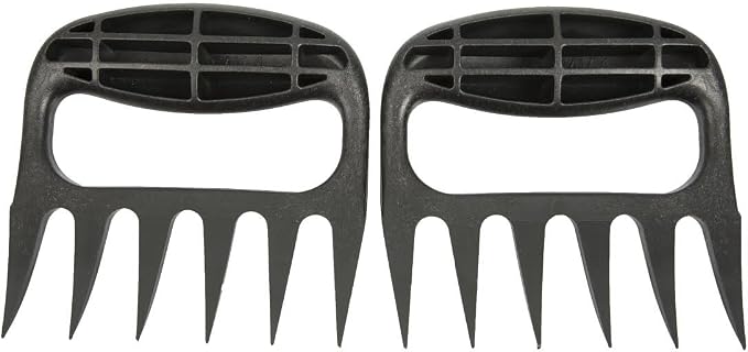 The Original Bear Paw Meat Shredder - Claws for Shredding Pork, Chicken & Any Meat (Black) | Shredder Claws for Pulled Pork, USA Made - Easily Lift, Shred, Pull and Serve Pork, Chicken, Brisket and Turkey