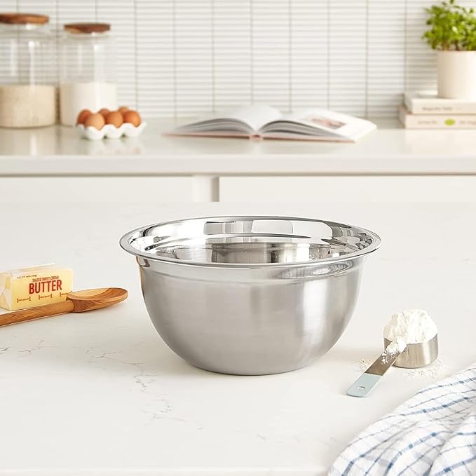 YBM HOME Heavy Duty Professional Stainless Steel Mixing Bowl – Commercial Grade Deep Prep & Serving Bowl for Baking, Cooking, Dough Mixing & Food Prep, Dishwasher Safe, 0.75 Quarts