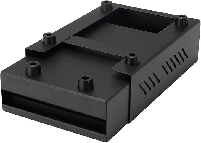 DIBTSA Espresso Knock Box Drawer, Stainless Steel Coffee Ground Container with Removable Rubber Knocking Bar, 9.84 x 7.08 x 3.34 inch (Black)