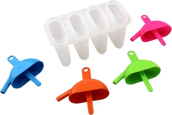 Ice Lolly Pop Mold Popsicle Maker with Straw Makes BPA Free Just Pop In The Freezer for a Healthy Snack (Pack of 2)