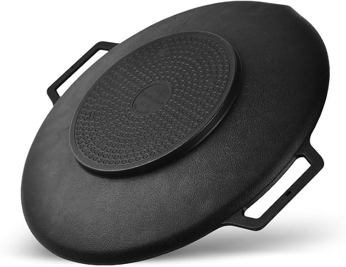 Korean BBQ 3 IH Griddle Grill Pan with Bag, Nonstick Coating, All Stove(Gas, Electric & Induction),Indoor Outdoor Griddle(16in)