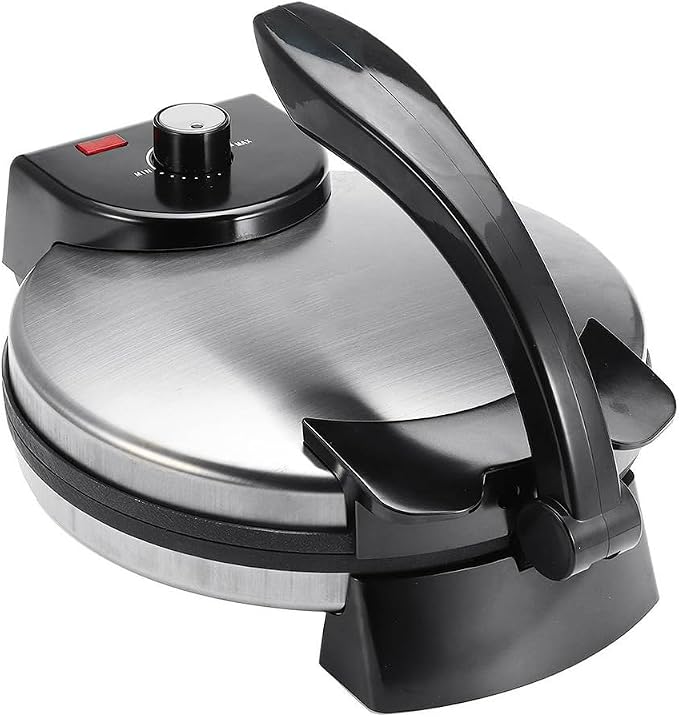 1200W nonstick griddle for home use—perfect for pizza, Mexican pancakes, tortillas, tortilla chips, and more. This electric griddle is ideal for preparing delicious meals and snacks.