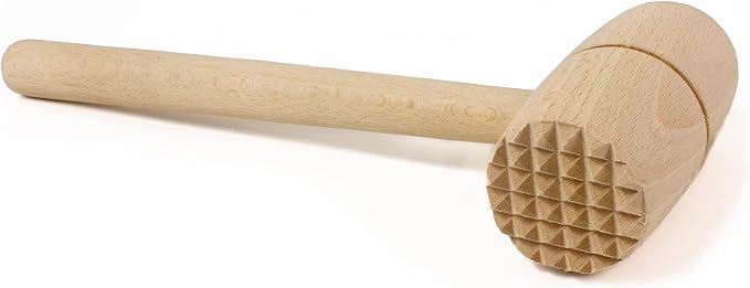 Meat & Poultry Tenderizer, raw wood uncoated natural European beechwood